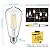 Vintage LED Dimmable Edison Light Bulbs 100W Incandescent Equivalent, 8W 1200Lumens, E26 Base LED Filament Bulb, 5000K Daylight White, ST64/ST21 Antique Clear Glass for Home, Reading, Bathroom, 4-Pack