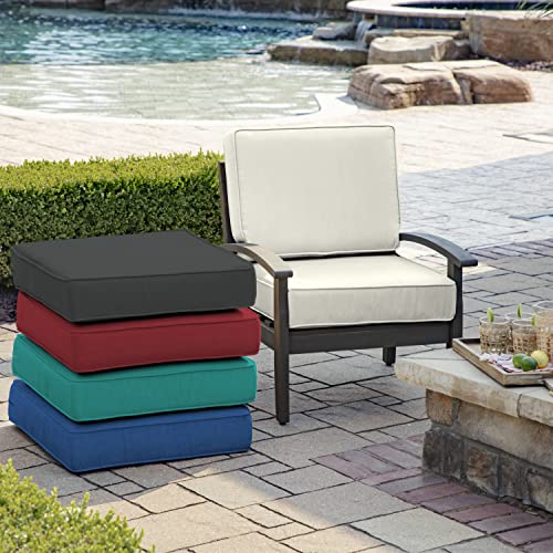 Arden Selections Profoam Performance Outdoor Deep Seating Cushion Set 24 X 24, Sand Cream #TOP4