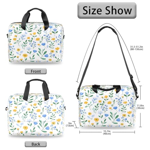 Bolso para laptop de 16 pulgadas con diseño floral acuarela miniatura 5
