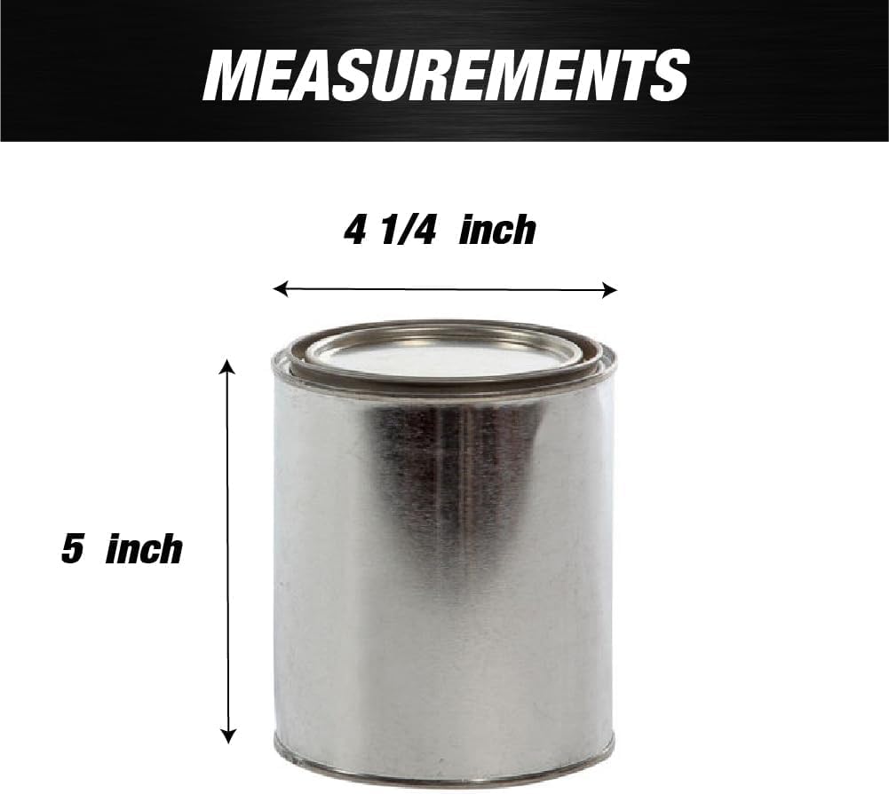 Empty Quart Paint Cans with Lids - Box of 56 - Bulk Empty Metal 32oz Paint Cans with Lids Set for DIY, Storage and Professional Projects
