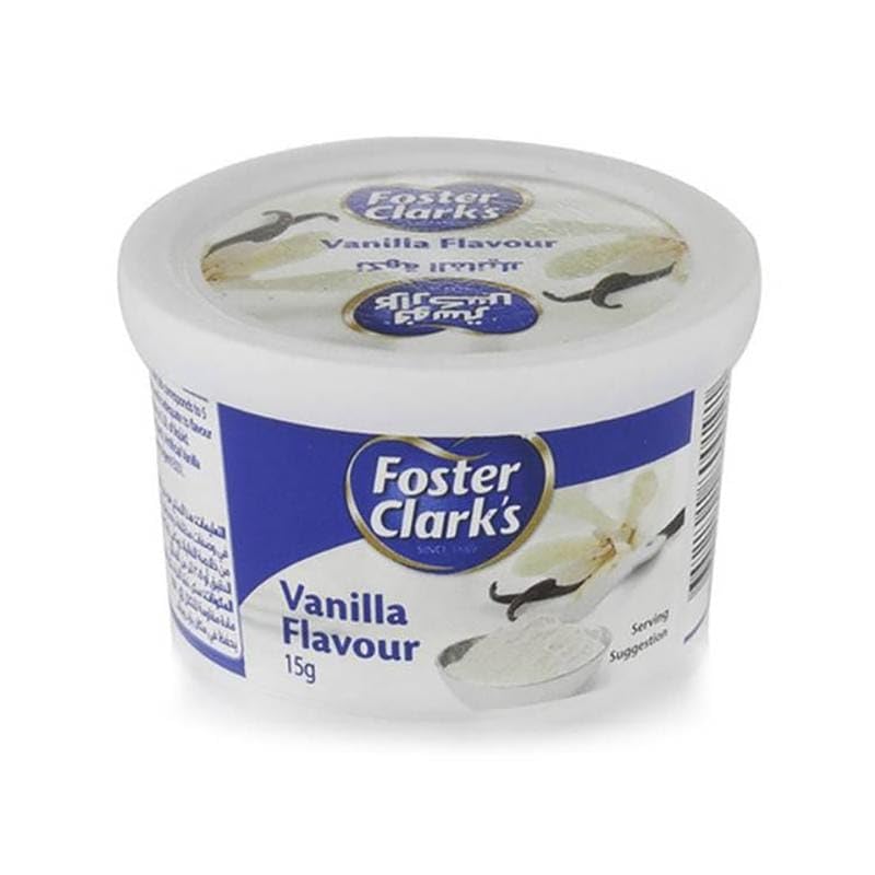 Prime Marketing - Foster Clark's Vanilla Flavour 15 Gm. (Product Of Malta) Ideal For Sweets, Desert & Baking One tub Corresponds to 5 Teaspoon sOf Vanilla Extract
