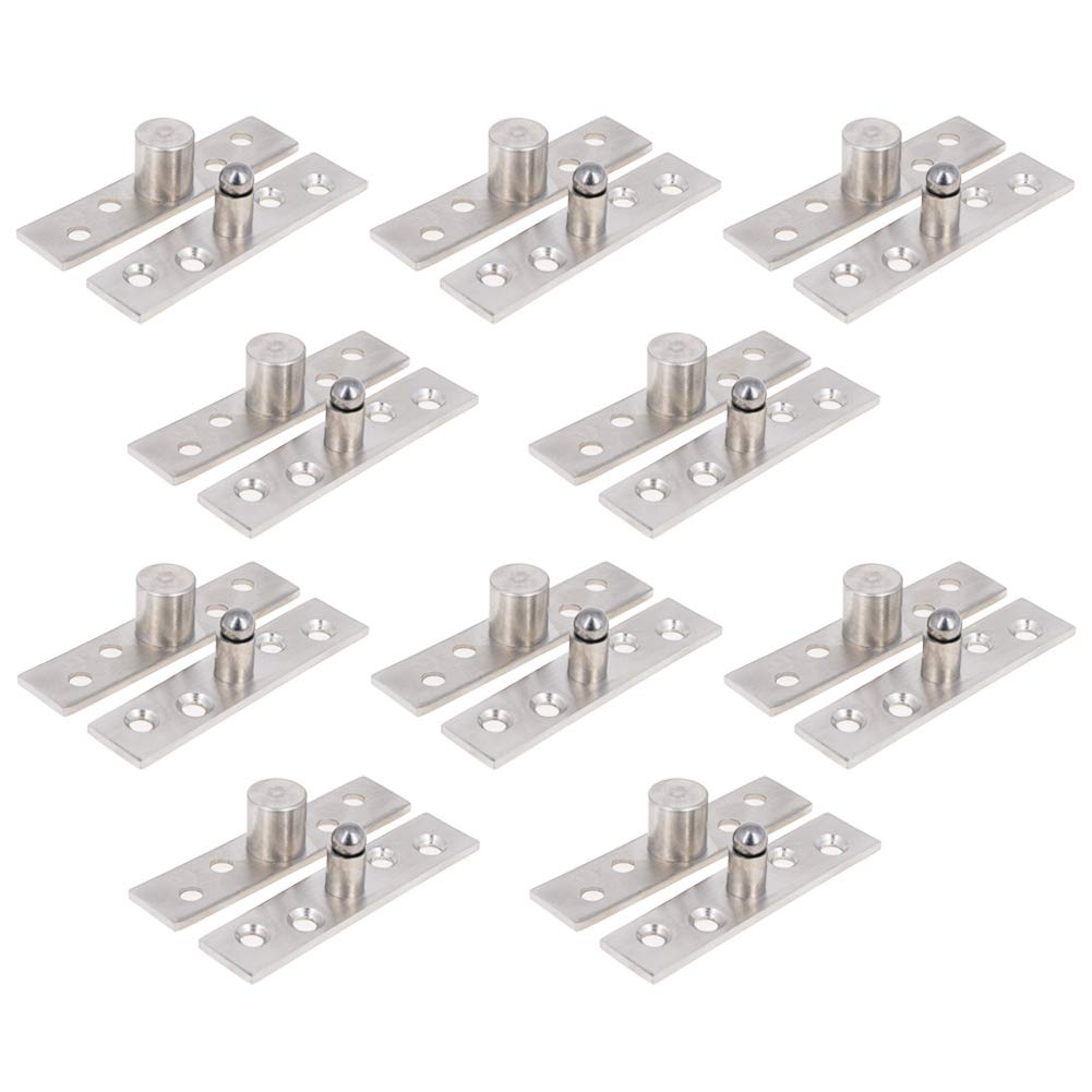Nvsfzgiyg One Color Hinge,Hinges,Hardware,10Pcs Door Pivot 75X18mm Long Stainless Steel 360 Degree Rotation Hidden Silver Tone