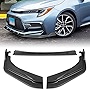 Q1-Tech Front Bumper Lip fit for compatible with 2020-2021 Toyota Corolla XSE/SE Model Only, Front Bumper Lip Spoiler Air Chin Body Kit Splitter Unpainted Matt Black ABS, (STP-Style)