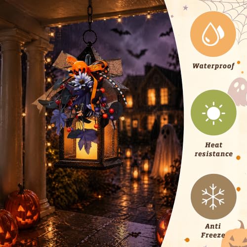 Image of Halloween Lanterns Decorative Indoor, 14 inch Black Outdoor Lantern, 1 Pack