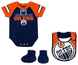 Outerstuff NHL Newborn & Infant Little D-Man Onesie, Bib & Bootie Set