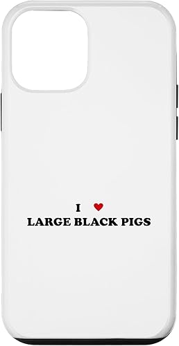 iPhone 12 mini I Heart Breed Farmer - Pig I Love Large Black Case