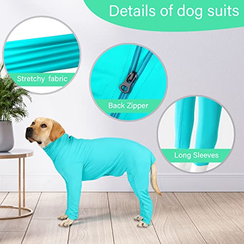 Image of Etdane Recovery Suit for Dogs Surgery Suit Female Spay Dog Surgical Recovery Suit Male Dog Onesie for Surgery Female Anti Licking Wounds Dog Shedding Suit Blue /XX-Large