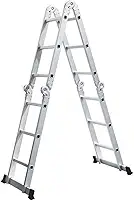 Escada de Alumínio Multifuncional 3x4 12 Degraus Prata