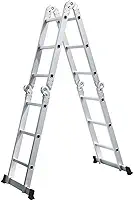 Escada de Alumínio Multifuncional 3x4 12 Degraus Prata