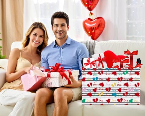 Image of Large Valentine's Day Basket Heart Shaped Storage Bin for Gifts Collapsible Organizer Room Decor (Black Cross Bar Love)