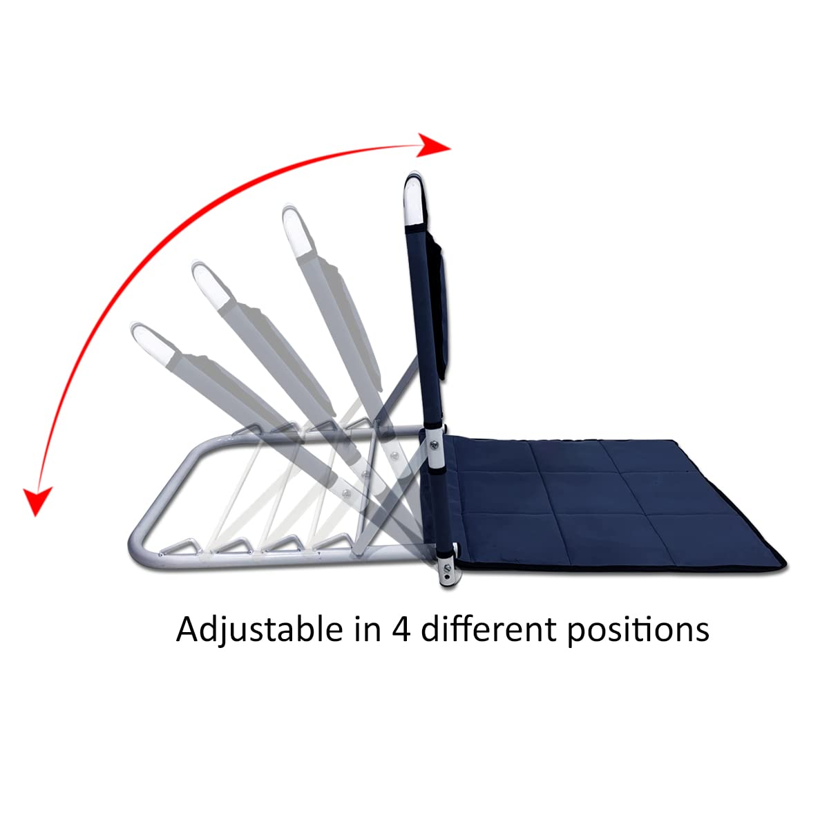 Kawachi 5-Angle Adjustable Patient Lifting Bed Backrest Chair, Cushioned Portable Recliner for Elderly, Hospital, Home Use, Orthopedic Recovery Bed Backrest Support with Foldable Frame (Blue) 4