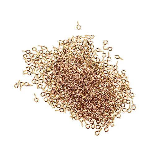 HOUDERCO Ergonomic Sheep's Eye Screws 10mm Mini Screw Eye Pins for Creative Jewelry Crafting