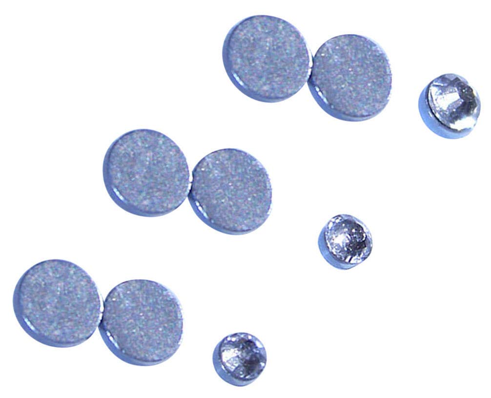 DesignedDazzle 2mm Height Three Small Round Cut CZ Stainless Steel Falso Faux Fake Magnetic Nose Stud Earrings