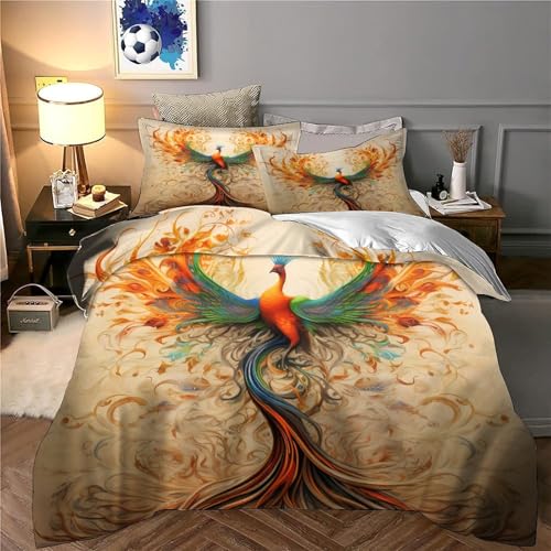 Parure de lit microfibre effet 3D oiseau fantastique - 6
