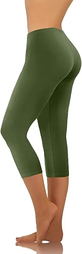 Miniatura 2 de Uillui Leggings capri con bolsillos para mujer, con control de abdomen, elásticos, de cintura alta, pantalones de yoga, entrenamiento de verano,