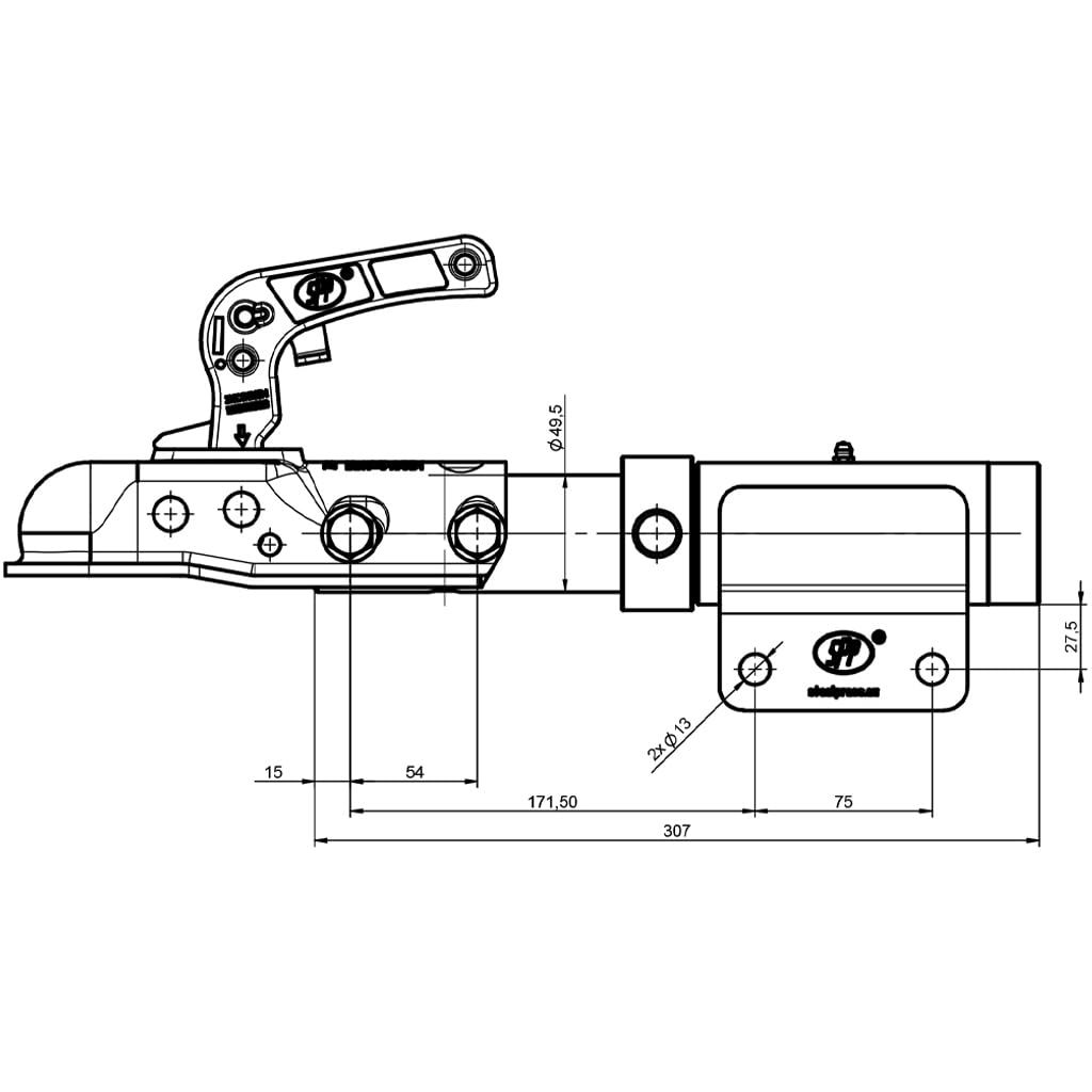 Parnells - Kit Rimorchio Quad ATV - 2 set di Pneumatici e Ruote, 20x10.00-8 + Mozzo/Assale a Snodo, Attacco a Perno - Diametro 500 mm, Larghezza 236 mm, 900 kg - Wanda 4 Strati, 900 kg