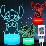 【Einzigartiges Geschenk】Stitch Nachtlicht für Männer Frauen Jungen Jungen Mädchen und alle Stitch-Fans. Auch ein tolles Thanksgiving-Geschenk, Kindertagsgeschenke, Weihnachtsgeschenk, Ostern, Neujahr, Abschlussfeier und Geburtstagsgeschenke.