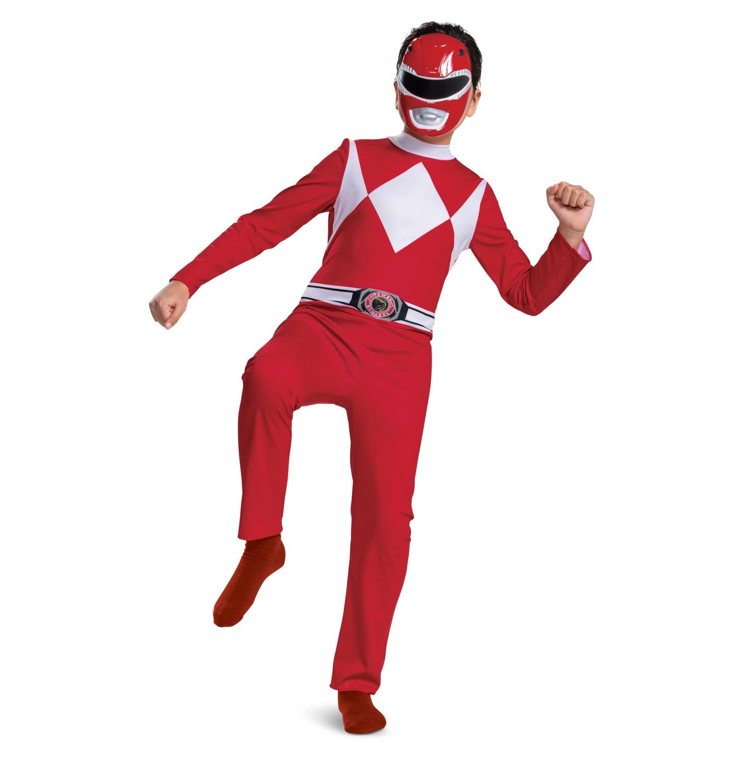 Disguise115669L Superhero Red Power Rangers Costume Kids, S
