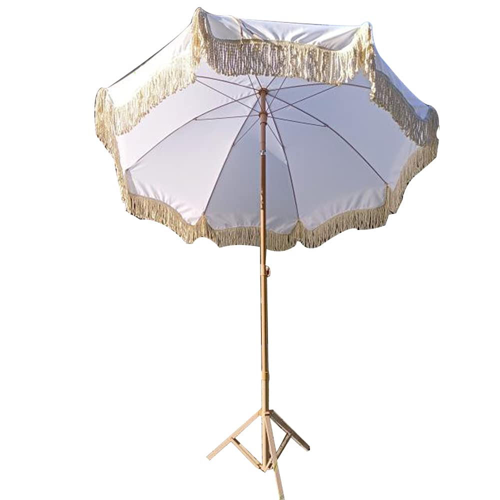 Buy MANG Garden Patio Umbrella Tassel Beach Parasol UV Protection