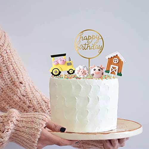 HGSHUO Decorazioni Torta Animali da Fattoria