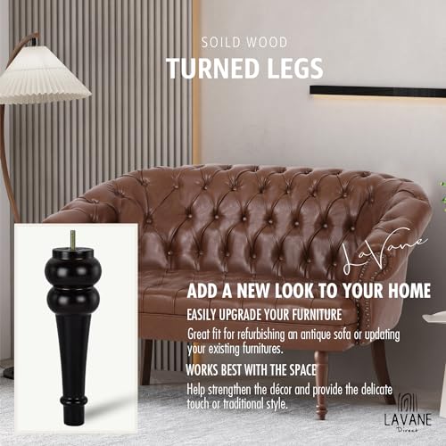 La Vane 9.5 inch / 22cm Wooden Furniture Legs - Image 2