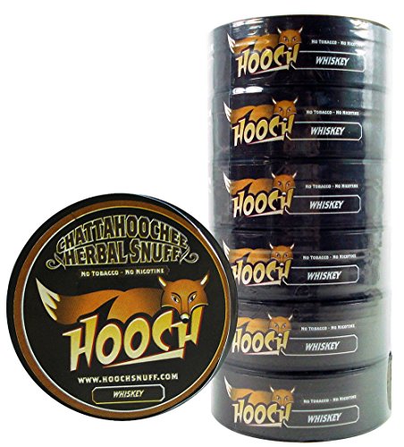 (6) Six Chattahoochee Hooch Herbal Snuff Cans 1.2oz/34g - Whiskey - No Tobacco, No Nicotine