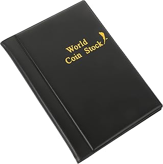 Garneck Coin Album Challenge Coin Album Coin Collection Book Commemorative Coins Display Album 120-pockets Coins Storage Case Black