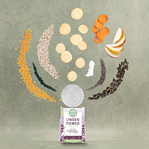 naftie veganes Hundefutter Bio Linsen Power - Nassfutter Menü mit Buchweizen & Pastinaken - glutenfrei getreidefrei - purinarm Diät-Futter - 800g