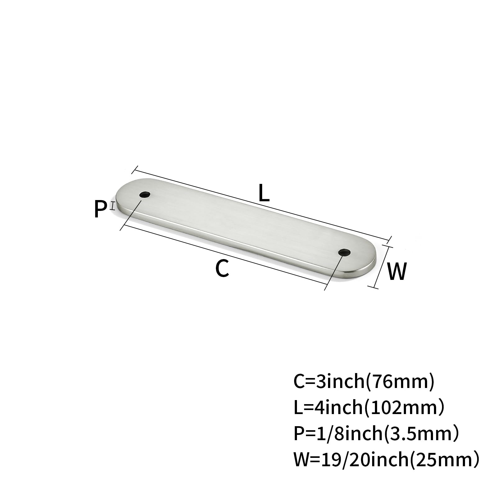 KHTUMEWARE-368BP Brushed Nickel Cabinet Pulls CTC 3 in (76 mm) 2-Pack in Brushed Nickel — KHTUMEWARE