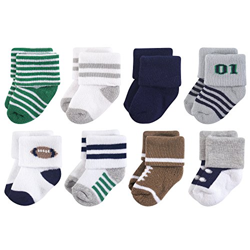 Little Treasure Unisex Baby Newborn Socks, Football, 0-6 Months