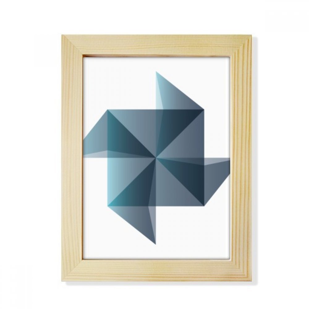 Marco de madera de Origami Resumen con acabado artesanal para pintura de mesa