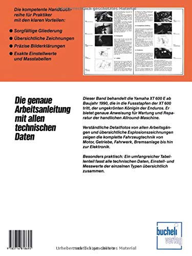 Yamaha XT 600 E ab 1990: Luftgekühlter Viertaktmotor 4-Ventiler (Reparaturanleitungen)