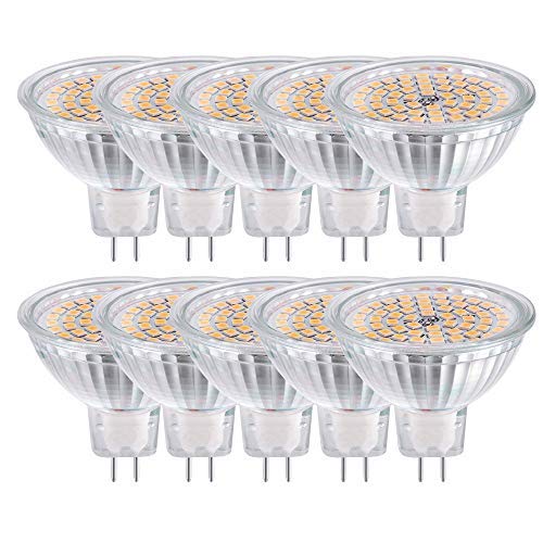 Gvoree Innenbeleuchtung Quarzglas LED Leuchtmittel MR16 5 Watt AC/DC 12 Volt, mr16, 5.00 W 12.0 voltsV Cover