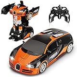 YIRUIKEJI Remote Control Car,Transform Robot RC Cars for Kids,2.4Ghz 1:18 Scale Deformation Robot Toy Cars with One-Button Deformation 360°Drifting,Transformer RC Cars Robot Toys for 6 Year Old Boys