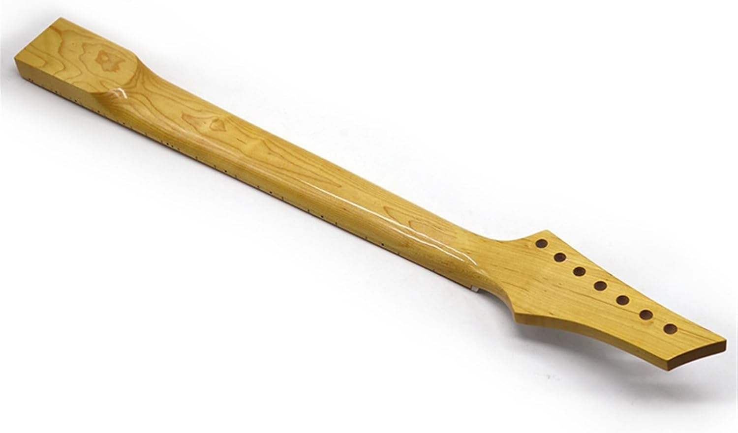 Left Handed Canadian Maple Guitar Neck, 7 String 24 Fret 2.5 Inch Wide Guitar Neck Parts Replacement