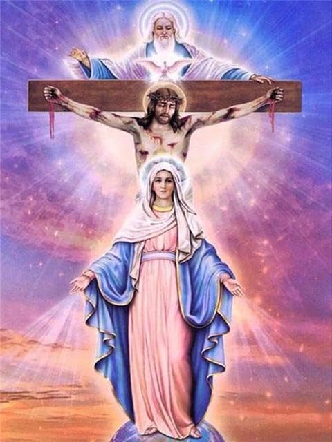 JLANEZI 5D Diamant Peinture Jésus CrossReligion Icône Full Diamond Broderie Mosaïque Portrait Décoration de La Maison,A,70x95cm