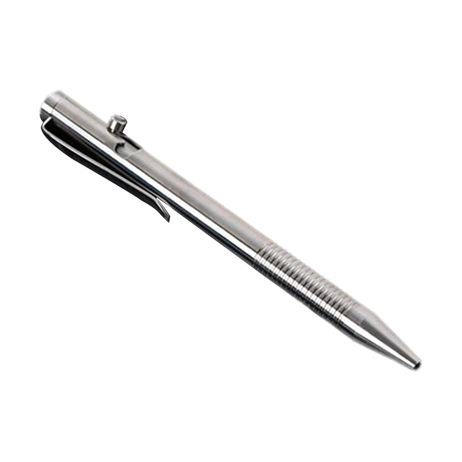 Milageto Action Pen Titanium Alloy Writing 0.5mm Rollerball Pen Retractable Ballpoint Pen for Women Men Collectors Office, Bright Light