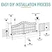 CO-Z Gate Openers with Remotes, Automatic Dual Arm Swing Gate Motors, 80W Swing Gate Linear Actuators, Electric Auto Close Garage Driveway Double Gates Operator, Complete Hardware Kit for 660lb Doors