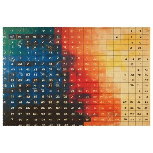 Sets de table anti-taches Old Math : protection textile de cuisine - 2
