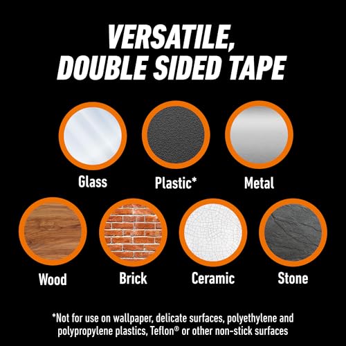 24-Ct Gorilla Invisible Hold 1" Double-Sided Mounting Tape Squares - image 3
