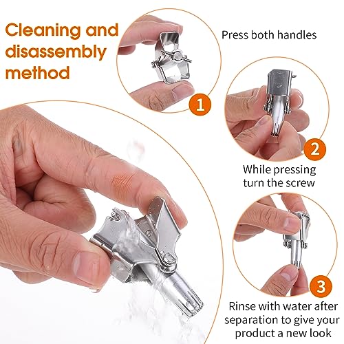 TIESOME Nasenhaarschneider Trimmer, Edelstahl Nasentrimmer mit Pinsel für Nase Koteletten...