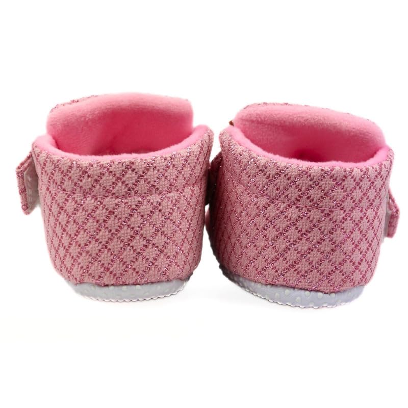 Neska Moda 6 To 12 Months Baby Girls Cotton Hook & Loop Shoes/Booties-BT2523 4 51DQKFOaAbL