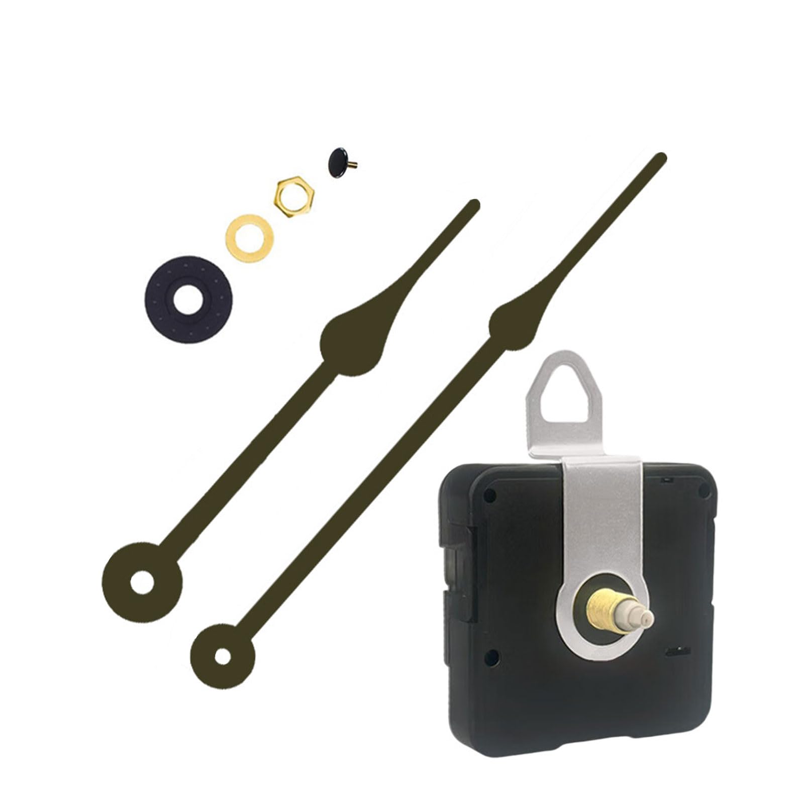 Woedpez Quiet Clock Motor Kits with Metal Hands for Wall Repair and Mechanism Replacement Quartzs Movements