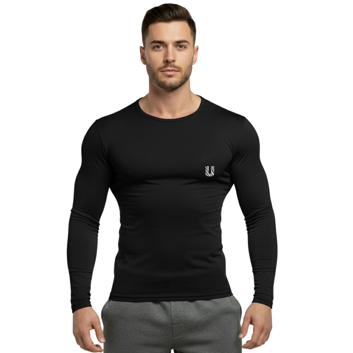 unbeatable Men's Full Sleeve Plain Athletic Fit Multi Sports Compression T-Shirt for Cycling and Gym-picture-16