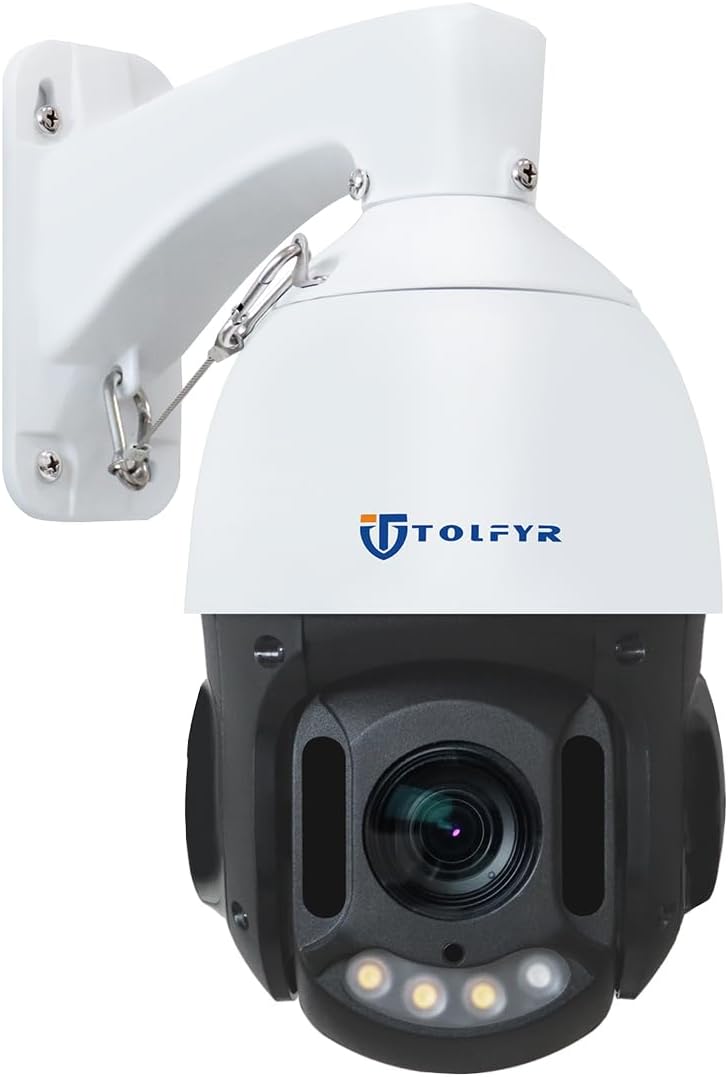 High Speed(Max 220°/S) Deep AI PTZ Camera Outdoor,20X 5MP Auto Tracking Human/Vehicle IP POE+ Security Camera,Spotlights Color/IR Night Vision,2-Way Talk,SD Card,Support UNV/Hikvision Protocol