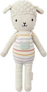 cuddle + kind Avery the Lamb Little 13" Hand-Knit Doll 1 Doll = 10 Meals, Fair Trade, Heirloom Quality, Handcrafted in Peru, 100% Cotton Yarn