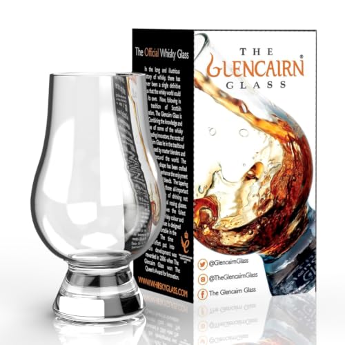 Glencairn Copo de Whisky - Fabricado na Escócia | Compatível com acessórios Glencairn, copo de degustação, adequado para uísque, conhaque, bourbon e rum, caixa de presente