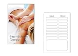100 Terminkarten/Erinnerungskarten Massage Woman Kosmetik Beauty Spa Kosmetiksalon