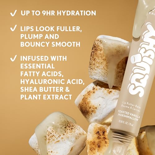 COVERGIRL Clean Fresh Squishy Glaze™ Lip Butter Balm, Flavored, Non-Sticky, with Vitamin E & Shea Butter – 140 Toasted Vanilla (Sheer Beige) - image 3