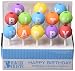 Oasis Supply Happy Birthday Letter Candle Holders with Candles, 2.5-Inch